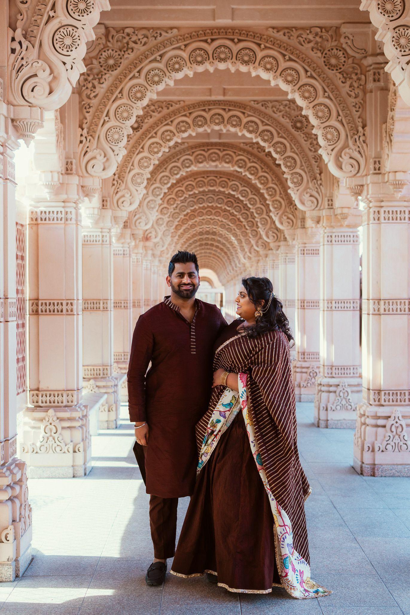 Portrait of Vyshnavi and Shiva.